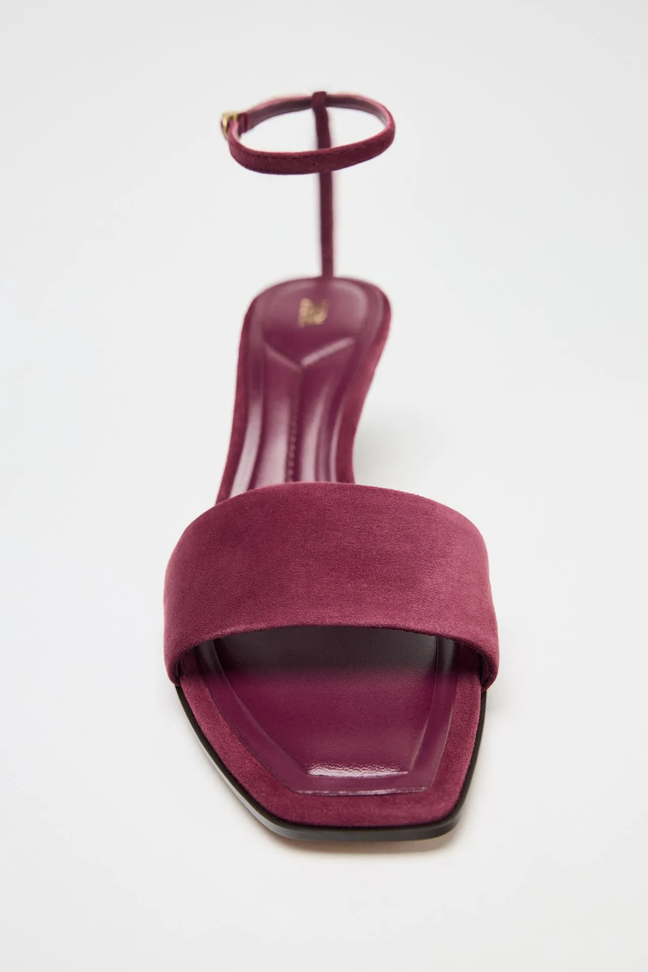 Suede Mid-Heel Sandals