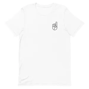 Super Soft Embroidered Black Logo Tee