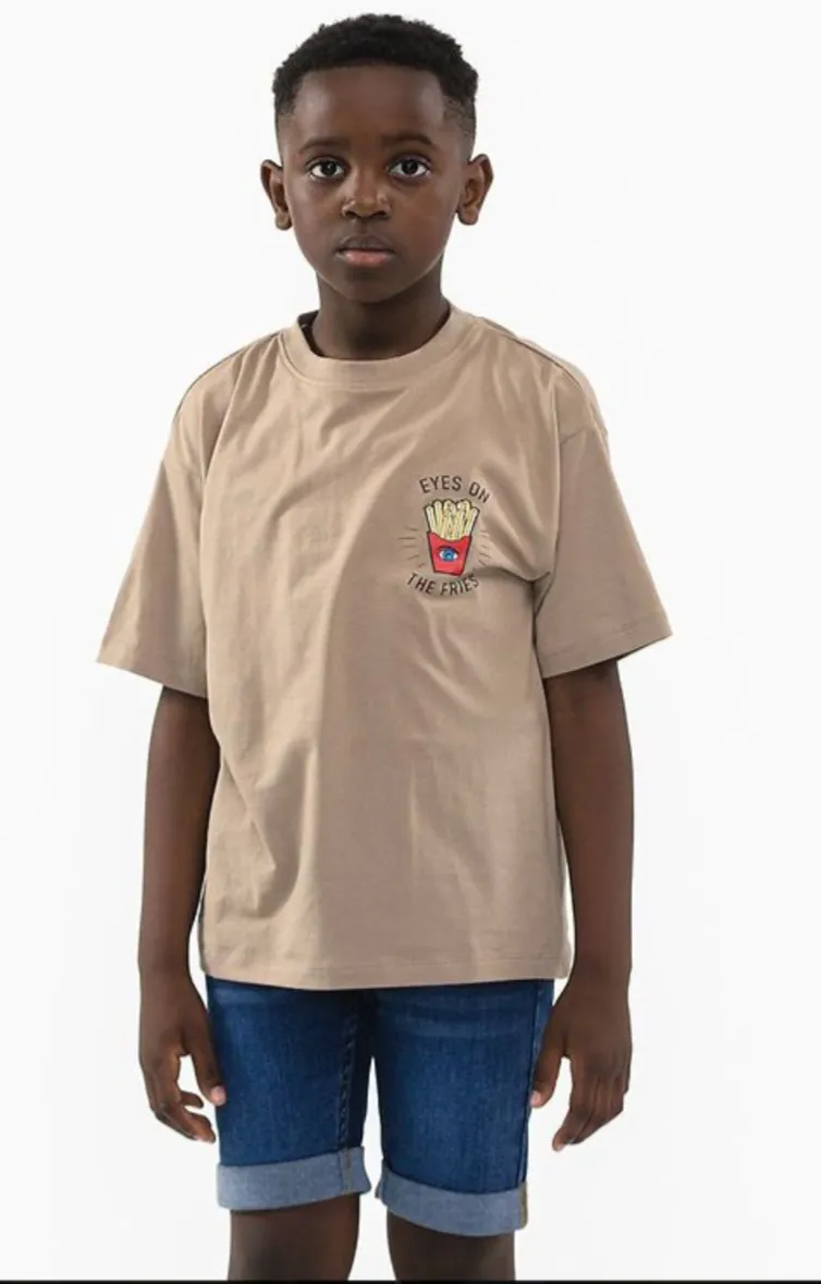 The Eyes on The Fries T-Shirt - Beige - KIDS