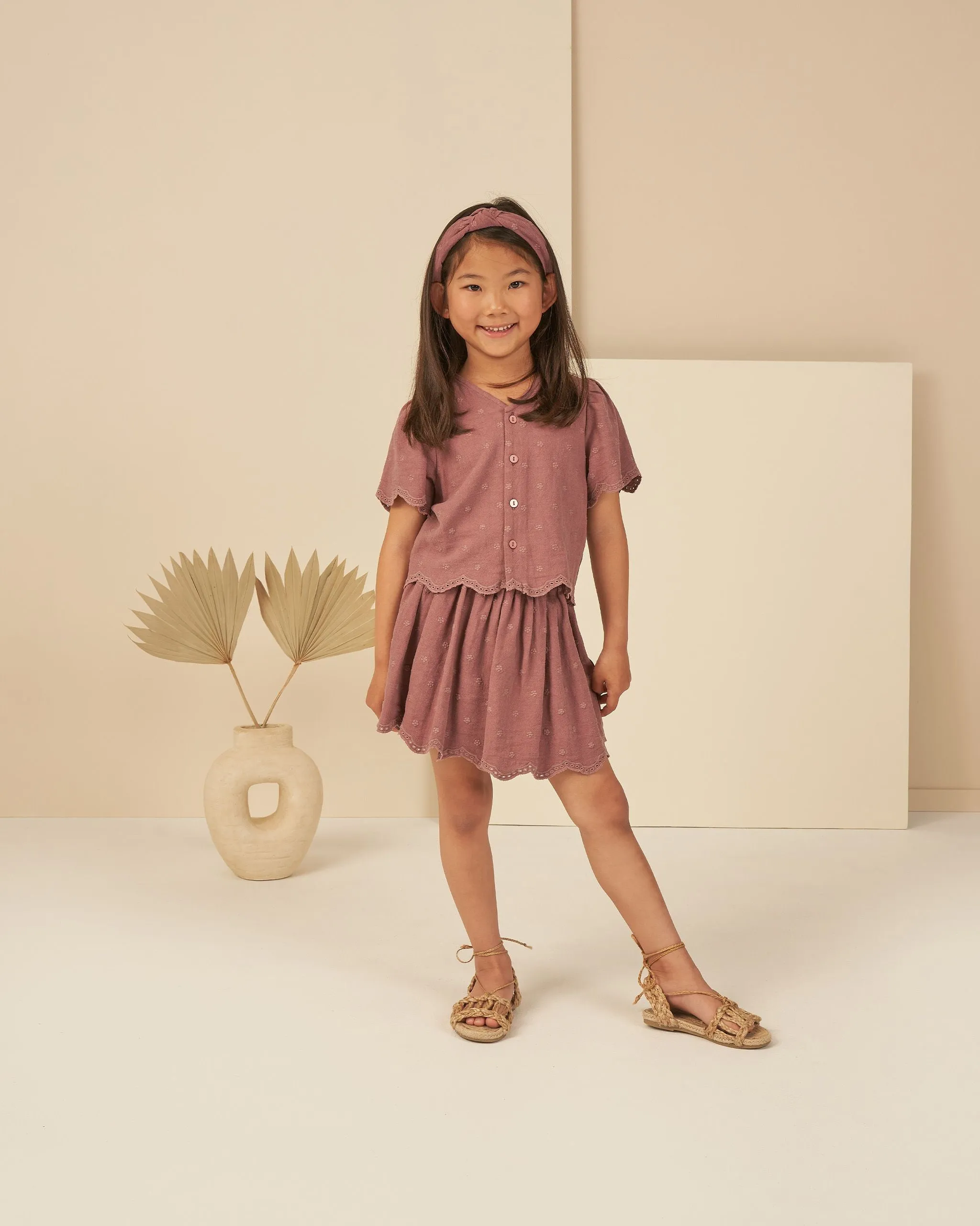 The Knotted Headband by Rylee & Cru - Mulberry Daisy - KIDS