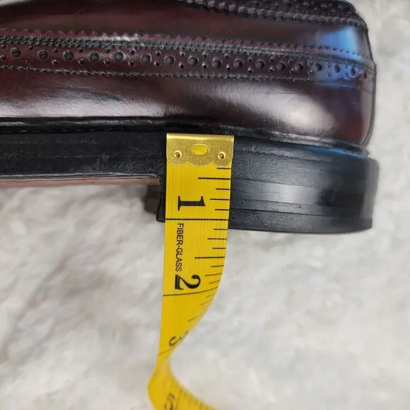 Vtg Hanover LB Sheppard 2313 Wingtip Dress Shoe Mens 10.5 AAA Oxblood Burgundy
