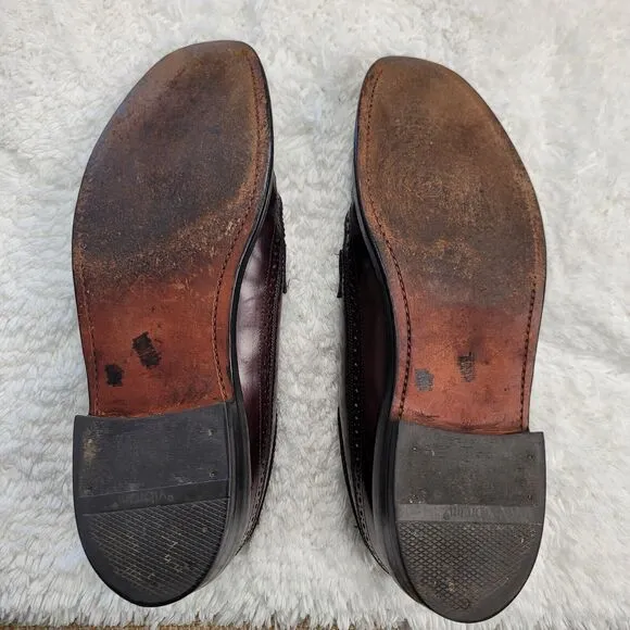 Vtg Hanover LB Sheppard 2313 Wingtip Dress Shoe Mens 10.5 AAA Oxblood Burgundy