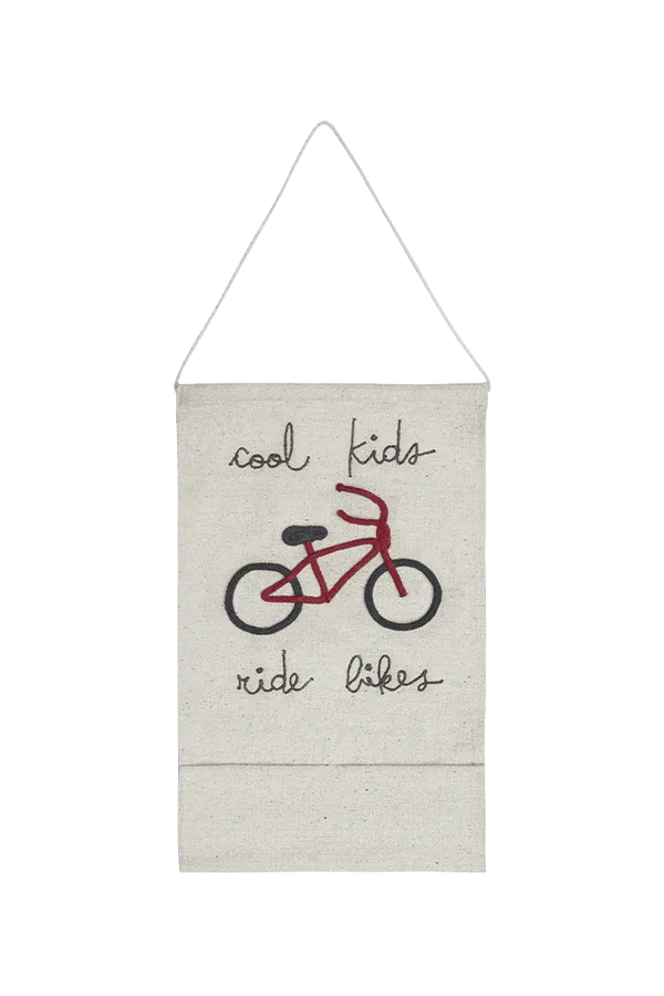 WALL POCKET HANGING COOL KIDS RIDE BIKES