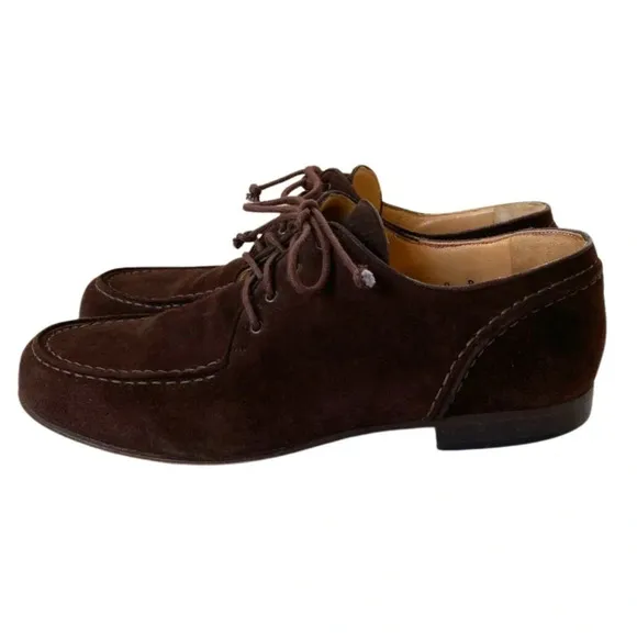 Walter Steiger, Women’s Lace-up Suede Leather Loafer Shoe, Brown