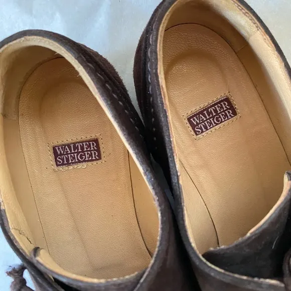 Walter Steiger, Women’s Lace-up Suede Leather Loafer Shoe, Brown