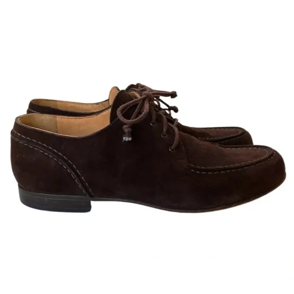 Walter Steiger, Women’s Lace-up Suede Leather Loafer Shoe, Brown