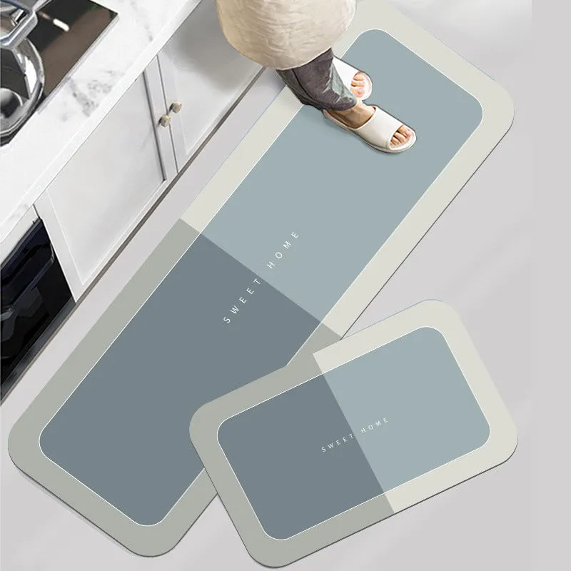 Waterproof Absorbant Kitchen Floor Mat, Non-Slip, Dirty-Resistant