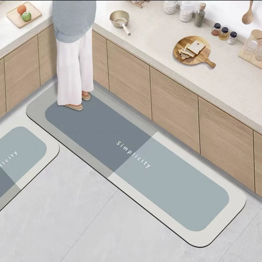Waterproof Absorbant Kitchen Floor Mat, Non-Slip, Dirty-Resistant