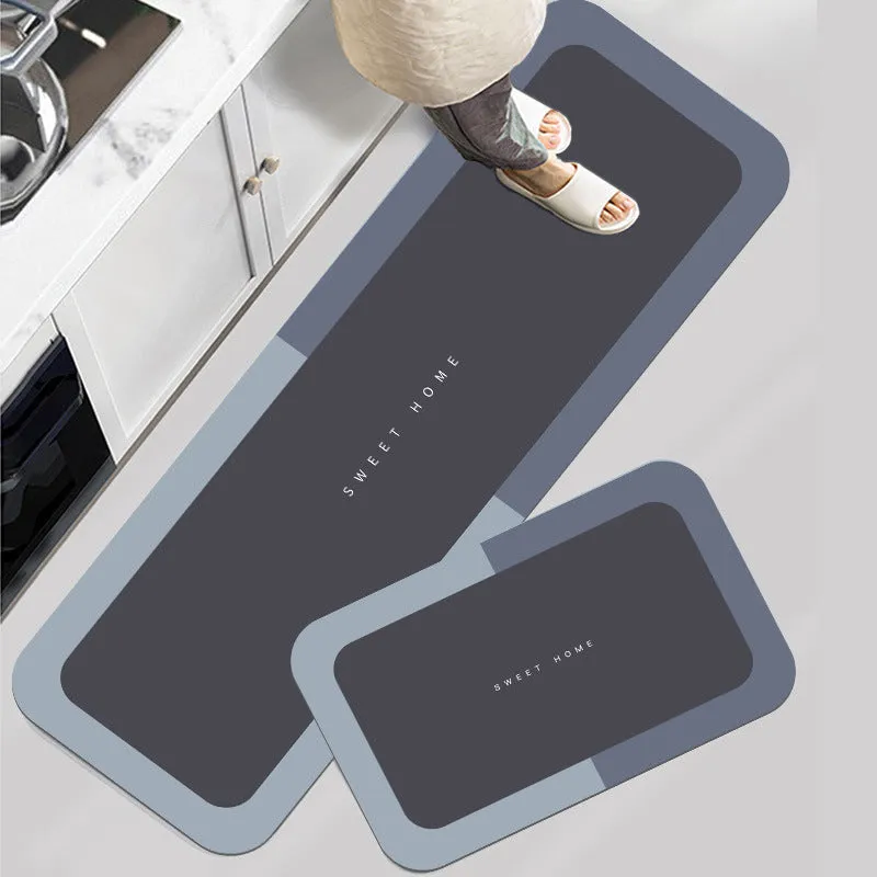 Waterproof Absorbant Kitchen Floor Mat, Non-Slip, Dirty-Resistant