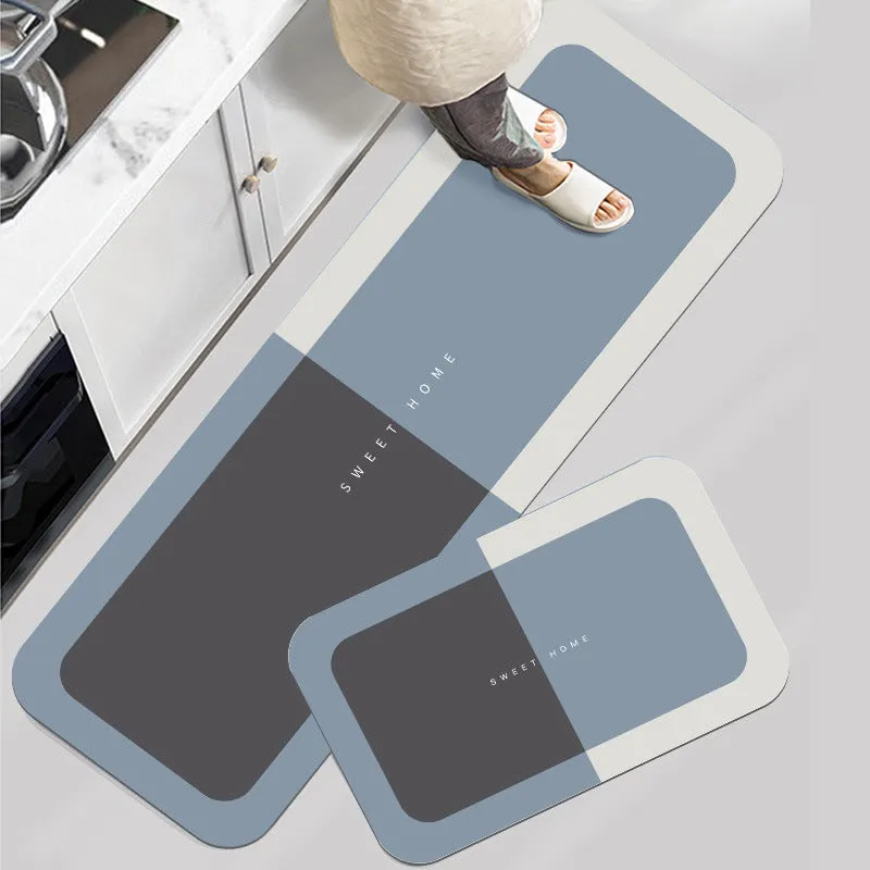 Waterproof Absorbant Kitchen Floor Mat, Non-Slip, Dirty-Resistant