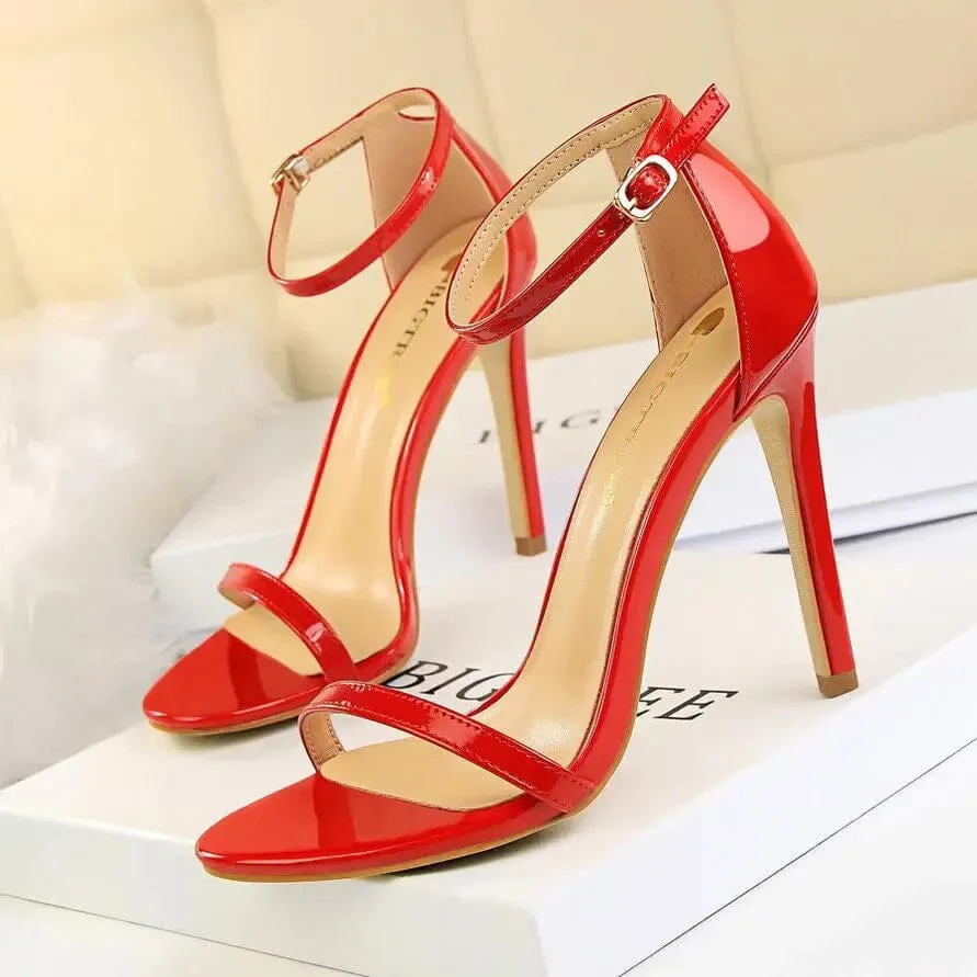 Women Sandals Wholesale New Arrive High Heels Sandals For Women Open Toe High Heel Sandals With Ankle Straps Summer Heels