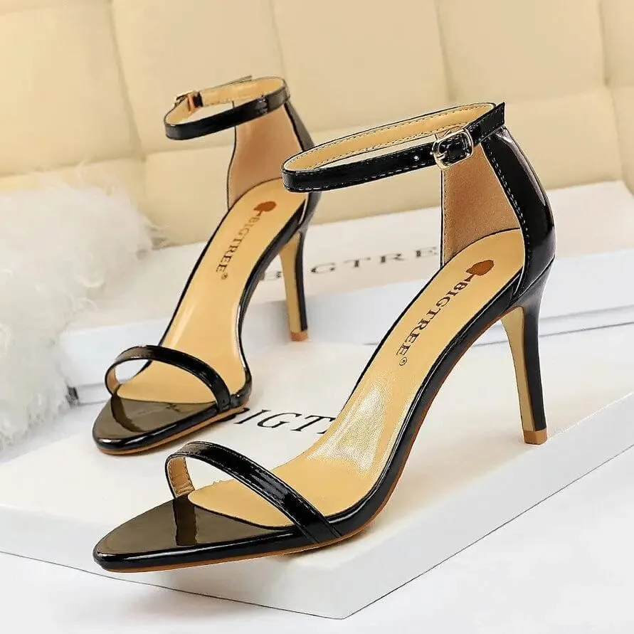 Women Sandals Wholesale New Arrive High Heels Sandals For Women Open Toe High Heel Sandals With Ankle Straps Summer Heels