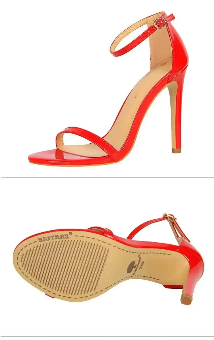 Women Sandals Wholesale New Arrive High Heels Sandals For Women Open Toe High Heel Sandals With Ankle Straps Summer Heels
