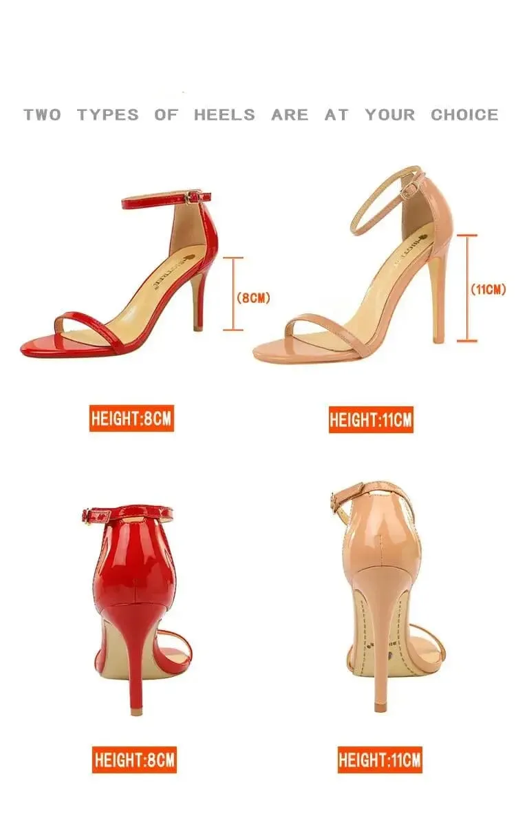 Women Sandals Wholesale New Arrive High Heels Sandals For Women Open Toe High Heel Sandals With Ankle Straps Summer Heels