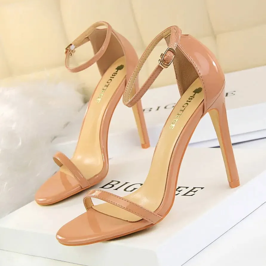 Women Sandals Wholesale New Arrive High Heels Sandals For Women Open Toe High Heel Sandals With Ankle Straps Summer Heels