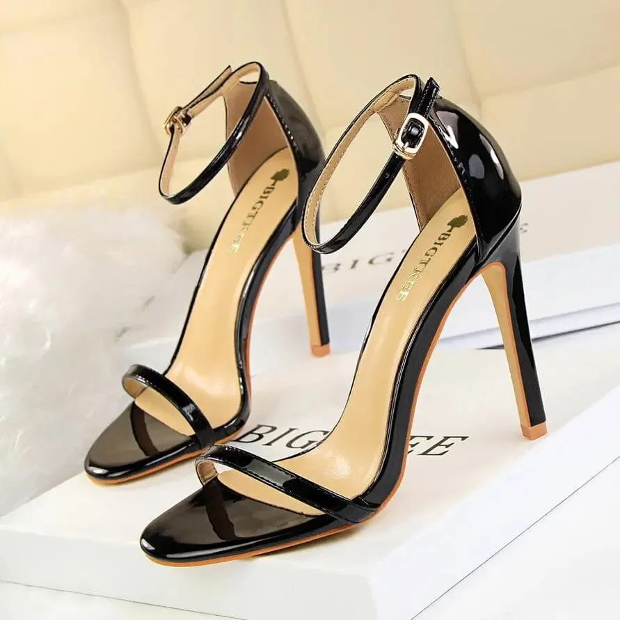 Women Sandals Wholesale New Arrive High Heels Sandals For Women Open Toe High Heel Sandals With Ankle Straps Summer Heels