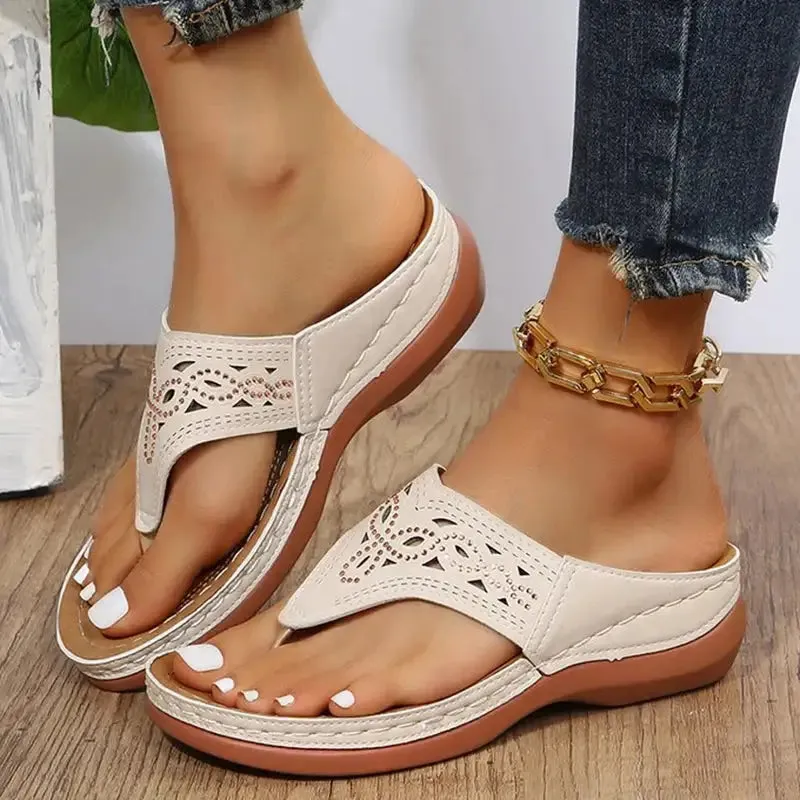 Women's Clip Toe Wedge Sandals