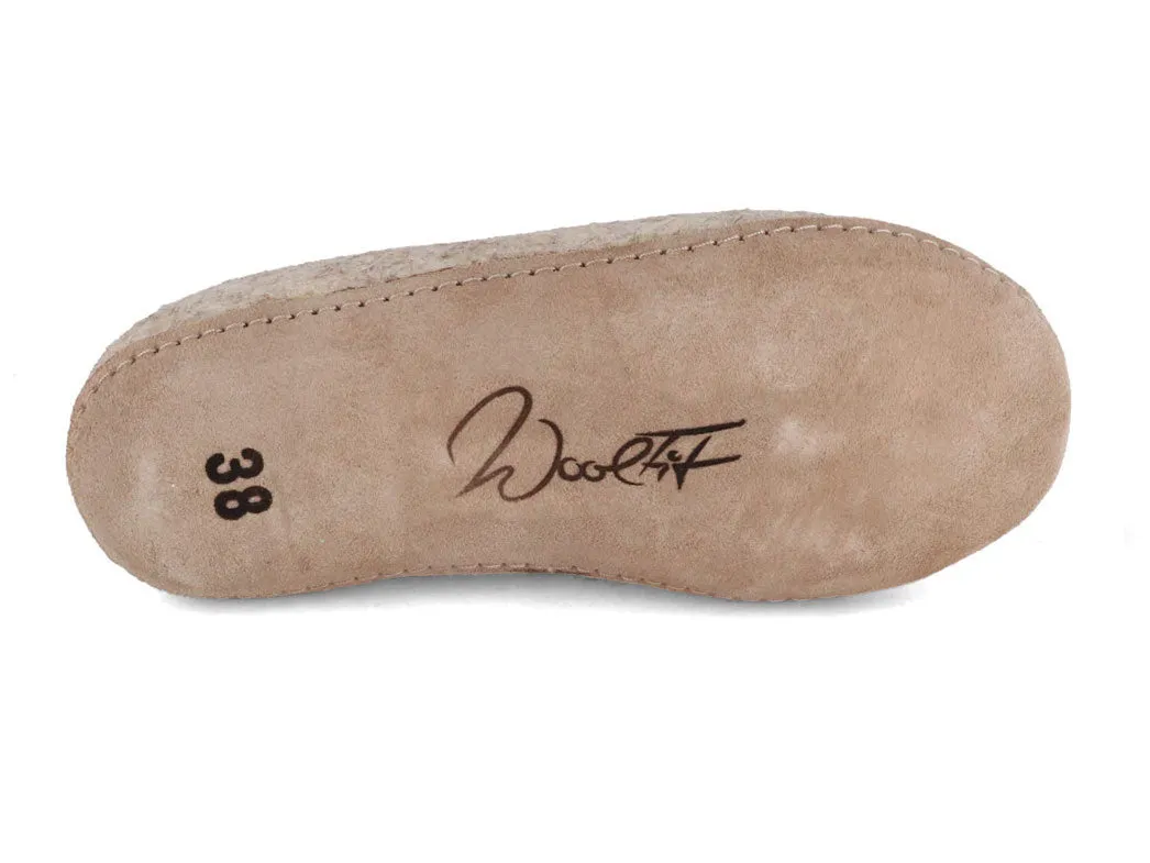 WoolFit® handmade Felt Slippers | Classic, beige