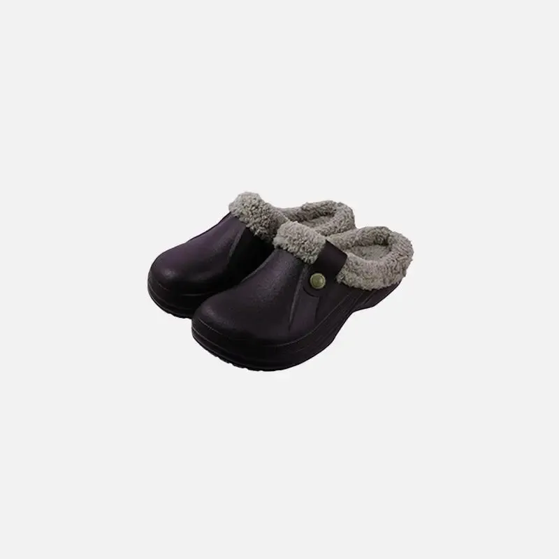 Y2K Fuzzy Waterproof Slippers for Comfort and Style