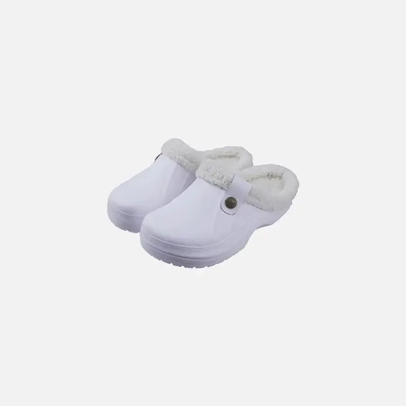 Y2K Fuzzy Waterproof Slippers for Comfort and Style