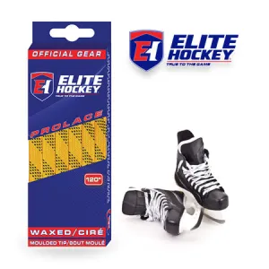 Yellow Waxed Hockey Laces